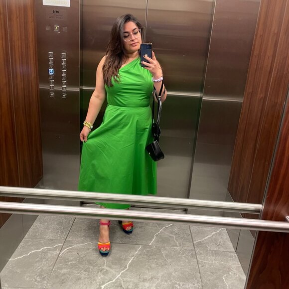 💚 Kate Spade Sabrina One Shoulder Dress 💚 - Picture 6 of 8